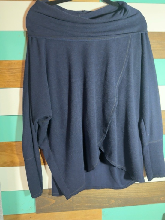 Calvin Klein Dresses & Skirts - Calvin Klein Navy Asymmetrical Draped Knit Skirt